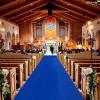Aisle Runner for Wedding Ceremony Blue Carpet Event Runner Rug for Indoor Outdoor Wedding Party Decorations view 3
