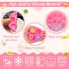 5Pcs Rose Flower Silicone Candy Mold, Mini Daisy Fondant Chocolate Silicone Molds for Cake Decorating, Small Polymer Clay Molds Resin Mold for Baking Soap Ice Cube Wax Melt view 2