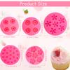 5Pcs Rose Flower Silicone Candy Mold, Mini Daisy Fondant Chocolate Silicone Molds for Cake Decorating, Small Polymer Clay Molds Resin Mold for Baking Soap Ice Cube Wax Melt view 4