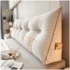 ZTGL Large Headboard Wedge Pillow Bed Rest Reading Pillow Bolster Triangular Pillow for Sitting in Bed-Backrest Positioning Support Pillow Long Pillow for Daybed,Beige,60 * 50 * 20cm view 1