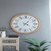 A&B Home 32.5" Grant Oversized Wall Clock, Metal and Wooden Design Large Decorative Clocks Industrial Decor for Living Room Home Office view 1