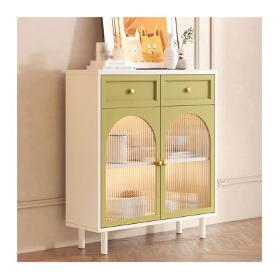 HEAIQI Sideboard Kitchen Cupboard Sideboard Against The Wall Small Apartment Kitchen Storage Cabinet Living Room Tea Cabinet Storage Cabinet Cupboard Bar Cabinet (Color : B, Size : S80cm)