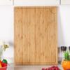 24" Bamboo Cutting Boards for Kitchen, Extra Large Wood Cutting Board with Deep Juice Groove and Handle, Over the Sink Chopping Board, Heavy Duty Butcher Block for Turkey, Meat, Vegetables, BBQ view 1