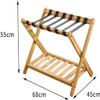 YUSIWOAL Bamboo Folding Luggage Rack Suitcase Stand, Bedroom Luggage Shelf Multifunctional Suitcase Tray Shelf Shoe Rack, for Hotel/Bedroom/Guest Room (Size : 1pcs) view 2