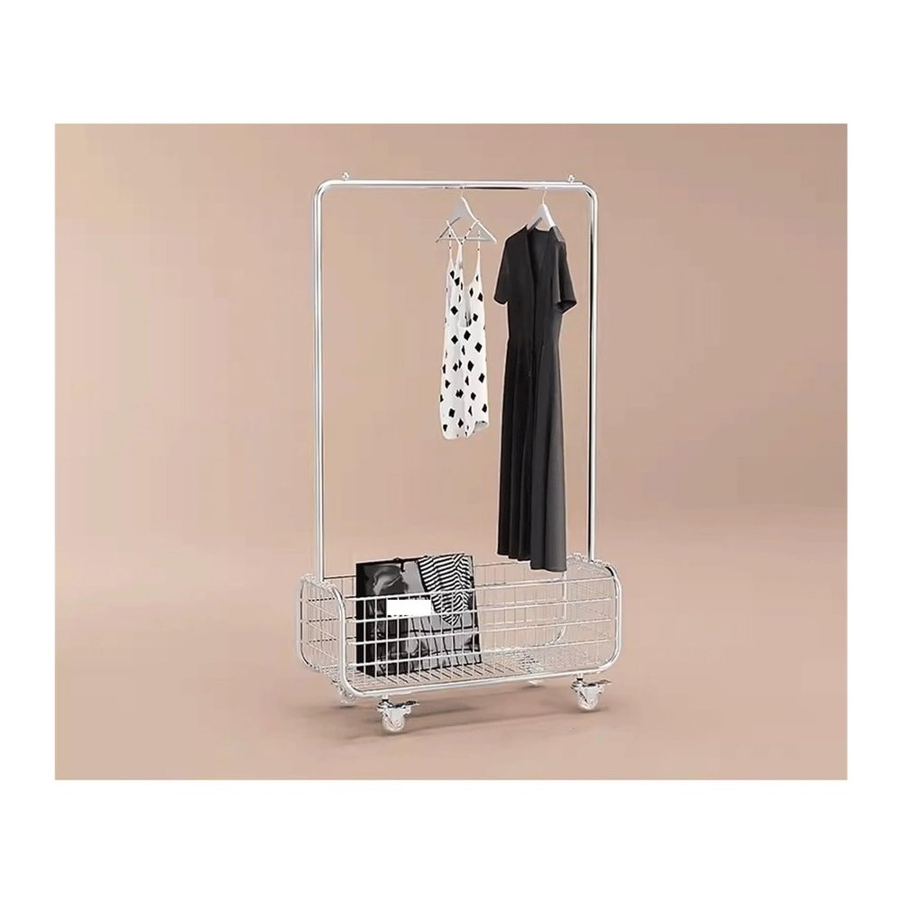 thalo Free Standing Coat Rack Bedroom Floor-Standing Clothes Hanger Household Removable Coat Rack Light Luxury Storage Non-Metal Clothes Hanger Standing Coat Rack