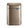 Bathroom Waste Bin 8 Liter/12 Liter Household Stainless Steel Trash Can Kitchen Trash Can Office Bedroom Waste Paper Basket Kitchen Garbage Bin (Color : C, Size : Large) view 1