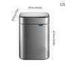 Bathroom Waste Bin 8 Liter/12 Liter Household Stainless Steel Trash Can Kitchen Trash Can Office Bedroom Waste Paper Basket Kitchen Garbage Bin (Color : C, Size : Large) view 2