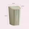 thalo Bathroom Waste Bin Plastic Trash Can Waste Paper Basket with Lid for Living Room Kitchen Office Kitchen Garbage Bin (Size : D) view 2