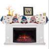 Mantle Scarf 60 x 17 Inch, Independence Day USA Flag Gnome Linen Fireplace Mantel Scarf Mantle Cover Runner for Home Living Room Indoor Holiday Party Decor view 1