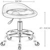 Stool with Wheels Adjustable Stool Swivel Shop Chair Rolling Salon Stool (Pink) view 2