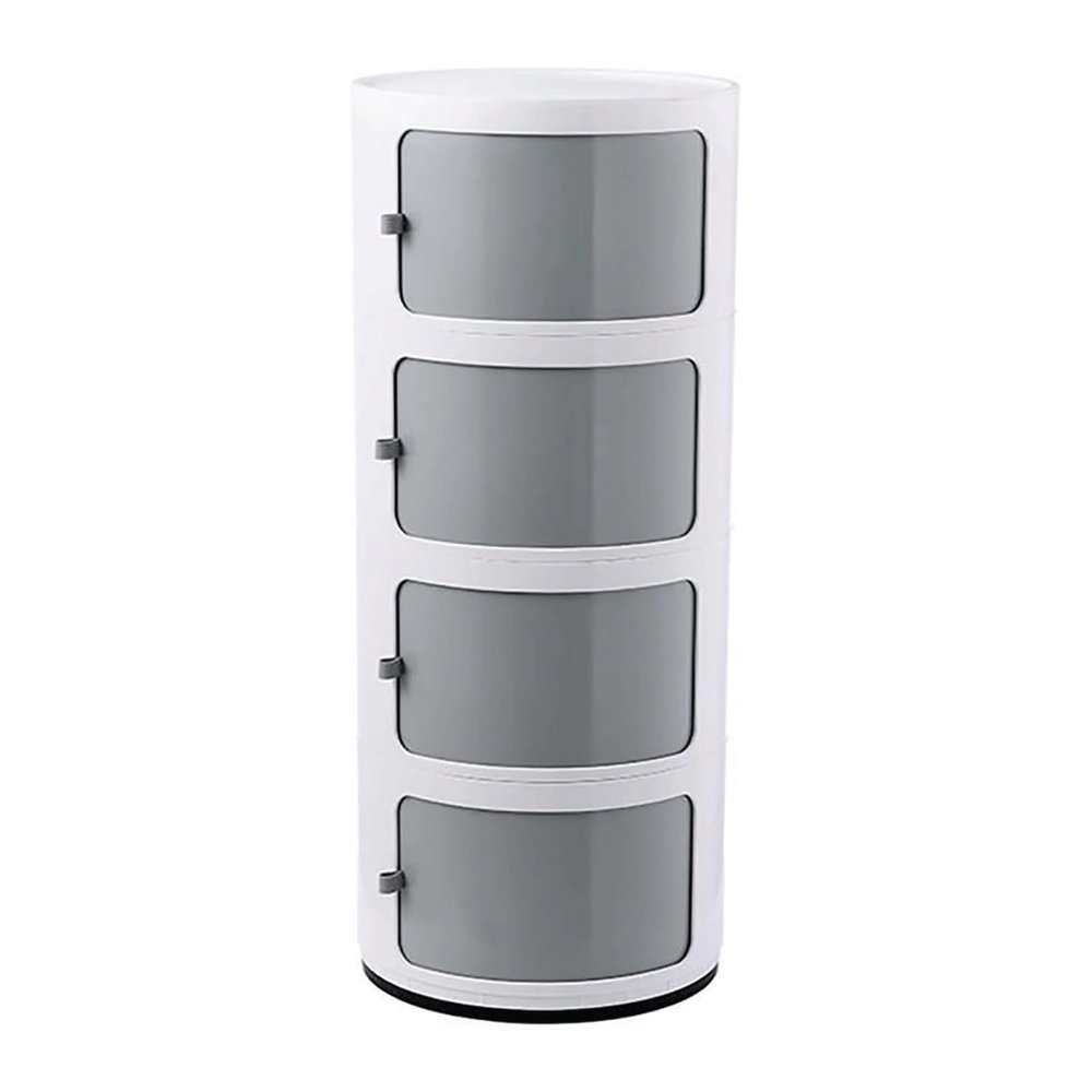 EYPKPL Shoe Organizer 360 Rotating Shoe Cabinet with Door Shoe Shelf Round Vertical Shoe Rack 2/3/4 Layers Shoe Organizers Fashion Shoe Organizer Save Space