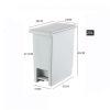 thalo Bathroom Waste Bin Large Capacity Trash Can with Lid for Kitchen Living Room Bathroom Office with Wheels 20L Kitchen Garbage Bin (Size : A) view 2