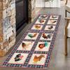 Fouiunler Animal Hen Rooster Runner Rugs, 2x10ft, Rustic Farmhouse Kitchen Runner Rugs Non Skid Washable, Native American Cabin Corridor Rug, for Laundry Room Rugs Long Hallway Runner Indoor Carpet view 1