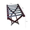 YUSIWOAL Luggage Rack Suitcase Rack - Hotel Folding Luggage Stand, Guest Room Floor Luggage Stand, Solid Wood Luggage Holder with Nylon Cord, 60X47X67Cm view 2