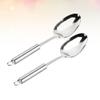 Alipis 2pcs Stainless Steel Soup Spoon Kitchen Gadget for Home and Restaurant Use Non- Handle for Ice Dessert and Soup Serving view 2