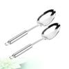 Alipis 2pcs Stainless Steel Soup Spoon Kitchen Gadget for Home and Restaurant Use Non- Handle for Ice Dessert and Soup Serving view 3