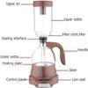 PLYLAY Coffee Machine Brewing Electric Siphon Pot Coffee Machine Home Electric Siphon Coffee Pot Manual Brewing Glass Pot, 20240309 view 3