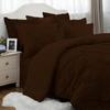 Chocolate RV-Short-Queen Comforter Set - 7 Piece Pinch Pleated Bed in a Bag - 600 Thread Count 100% Egyptian Cotton Bedding Set - (19 inch Deep Pocket Sheet Set and 500GSM Comforter) - 60"X75" Bed view 1