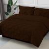 Chocolate RV-Short-Queen Comforter Set - 7 Piece Pinch Pleated Bed in a Bag - 600 Thread Count 100% Egyptian Cotton Bedding Set - (19 inch Deep Pocket Sheet Set and 500GSM Comforter) - 60"X75" Bed view 2