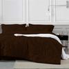 Chocolate RV-Short-Queen Comforter Set - 7 Piece Pinch Pleated Bed in a Bag - 600 Thread Count 100% Egyptian Cotton Bedding Set - (19 inch Deep Pocket Sheet Set and 500GSM Comforter) - 60"X75" Bed view 3