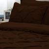 Chocolate RV-Short-Queen Comforter Set - 7 Piece Pinch Pleated Bed in a Bag - 600 Thread Count 100% Egyptian Cotton Bedding Set - (19 inch Deep Pocket Sheet Set and 500GSM Comforter) - 60"X75" Bed view 4
