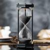 Large 10 Inch Wooden Sand Clock Hexagon Nautical Hourglass Sand Timer 30 Minute. view 2