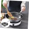 Cabilock Stainless Steel Wok Pan Honeycomb Handles Induction Stove Compatible Frying Pan for Bbq view 4