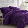 Purple Full Comforter Set - 7 Piece Pinch Pleated Bed in a Bag - 600 Thread Count 100% Egyptian Cotton Bedding Set - (19 inch Deep Pocket Sheet Set and 500GSM Comforter) view 1