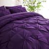 Purple Full Comforter Set - 7 Piece Pinch Pleated Bed in a Bag - 600 Thread Count 100% Egyptian Cotton Bedding Set - (19 inch Deep Pocket Sheet Set and 500GSM Comforter) view 2