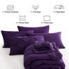 Purple Full Comforter Set - 7 Piece Pinch Pleated Bed in a Bag - 600 Thread Count 100% Egyptian Cotton Bedding Set - (19 inch Deep Pocket Sheet Set and 500GSM Comforter) view 3