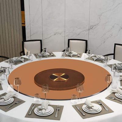 Lazy Susan Tempered Glass Heavy Duty Turntable, Sturdy 8mm Glass Lazy Susan Rotating Serving Plate, Round Dining Table Spinning Tray for Table Top (Size :  78cm/31in)