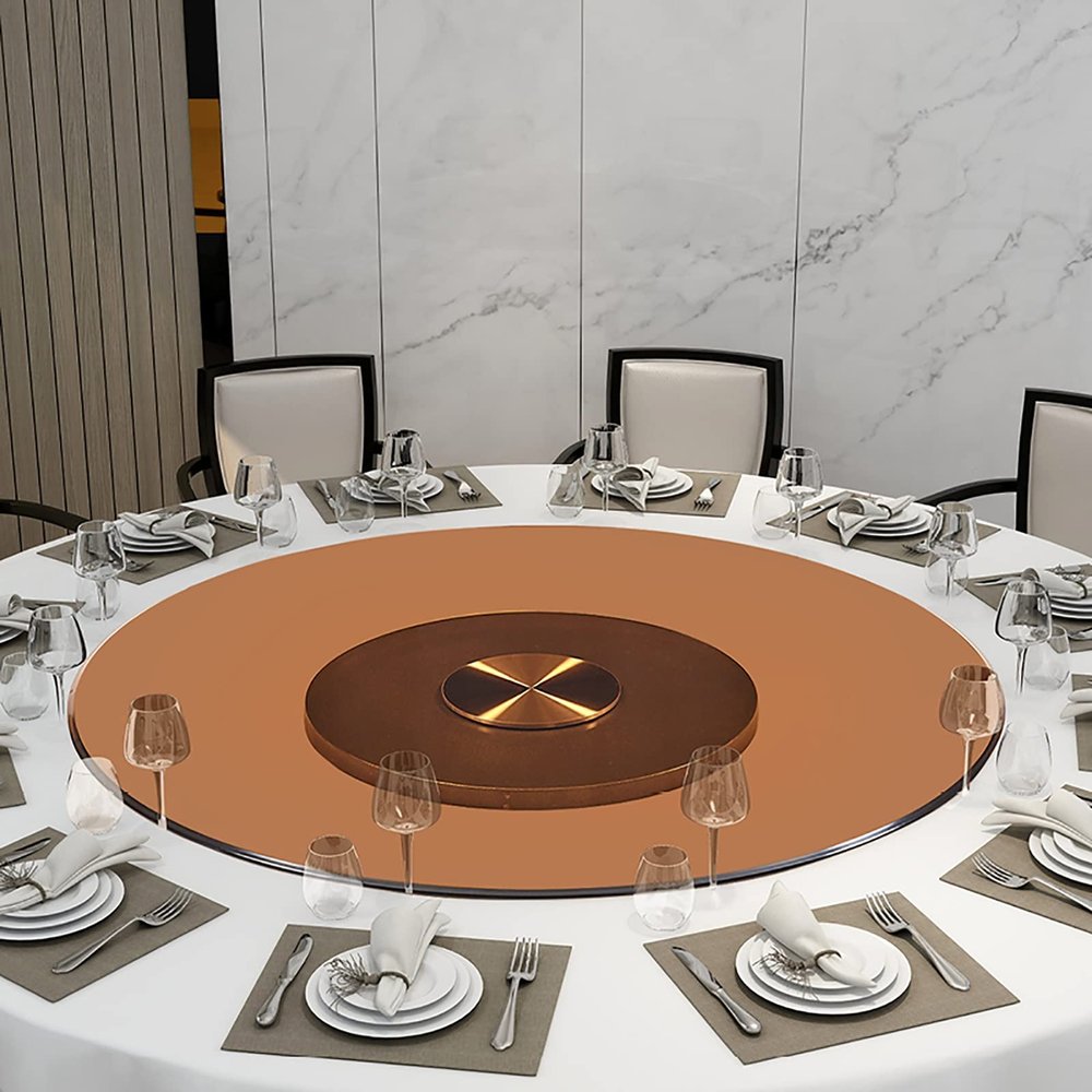 Lazy Susan Tempered Glass Heavy Duty Turntable, Sturdy 8mm Glass Lazy Susan Rotating Serving Plate, Round Dining Table Spinning Tray for Table Top (Size :  78cm/31in)