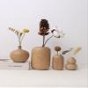 Mokylor Round Wood Vase for Decor, Elegant Grain Round Shaped Stained Mango Tree Wooden Dried Flower Vase, Handmade Table Flower Vases Decorative for Living Room Office Farmhouse Decorations (C) view 3