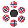 6 Pack Norway Flag Leather Coaster with Holder for Drinks- Heat Resistant Non-Slip National Flag Funny Coasters for Wooden Table Coffee Bar Kitchen Decor Housewarming, Set of 6 view 3