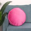 ANYEI Plush Round Pillow - Soft and Comfortable Velvet Simple Pillow for Stylish Living Environment (Rose) view 1