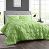 Sage Twin Comforter Set - 7 Piece Pinch Pleated Bed in a Bag - 600 Thread Count 100% Egyptian Cotton Bedding Set - (19 inch Deep Pocket Sheet Set and 500GSM Comforter) view 3