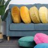 ANYEI Plush Round Pillow - Soft and Comfortable Velvet Simple Pillow for Stylish Living Environment (Dark Yellow) view 4