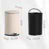 Bathroom Waste Bin Stainless Steel Trash Can Foot Pedal with Lid Living Room Kitchen Bedroom Simple Large Capacity Kitchen Garbage Bin (Size : E) view 2