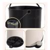 Bathroom Waste Bin Stainless Steel Trash Can Foot Pedal with Lid Living Room Kitchen Bedroom Simple Large Capacity Kitchen Garbage Bin (Size : E) view 4