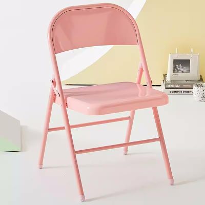 XTRYBHD Folding Chair Portable, Outdoor Chairs with Steel Frame and Contoured Backrest, Camp Chairs for Indoor or Outdoor Events (Color : Pink)