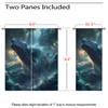 ONINUO Whale Blackout Curtains for Girls Boy Home Decor, Ocean Sea Animal Underwater Nautical Waves Grommet Thermal Insulated Drapes Darkening Window Curtain for Bedroom Living Room, 63 x 63 Inch view 3