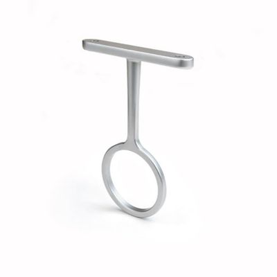 TAG Hardware Premium Round Wardrobe Tube Suspended Center Closet Rod Support Bracket with Installation screws for Standard 1-5/16" Diameter Closet Rods (Matte Aluminum)