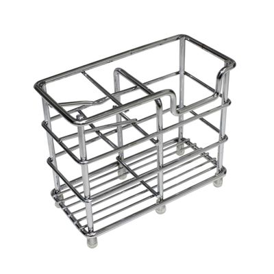 Ciieeo Stainless Steel Toothbrush Holder Toothpaste Organizer Stand Toothbrush Slots Bathroom Storage Rack for Countertop Easy Drainage Ventilation Keeps Bathroom Tidy