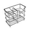Ciieeo Stainless Steel Toothbrush Holder Toothpaste Organizer Stand Toothbrush Slots Bathroom Storage Rack for Countertop Easy Drainage Ventilation Keeps Bathroom Tidy view 1