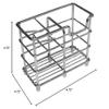 Ciieeo Stainless Steel Toothbrush Holder Toothpaste Organizer Stand Toothbrush Slots Bathroom Storage Rack for Countertop Easy Drainage Ventilation Keeps Bathroom Tidy view 4