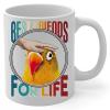Agapornis Fischer's Lovebird And Owner Friendship Coffee Mug White Ceramic Tea Cup 11oz view 2