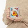 Agapornis Fischer's Lovebird And Owner Friendship Coffee Mug White Ceramic Tea Cup 11oz view 3