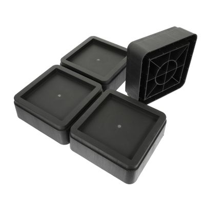 Cabilock 4pcs Adjustable Bed Risers Heightening Pads for Furniture Non- Base for Bed Sofa and Table Comfort and Convenience