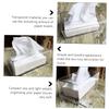Amosfun Acrylic Tissue Box Holder Transparent Rectangular Paper Towel Dispenser for Home Bathroom Office Capacity Storage for Easy Access to Facial Tissues view 3