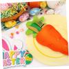 Garneck 6pcs Easter Utensil Cutlery Holders Carrot Pouch Bags Felt Silverware Holder Bag Carrot Utensil Sleeve Easter Table Decoration for Wedding Birthday Party, 26X12CM, Orange view 4